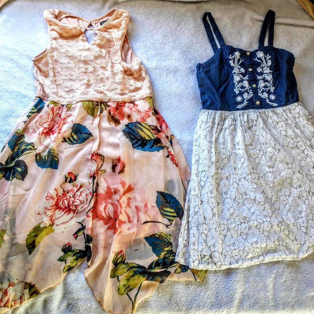 Lot of 2 Dresses Speechless & Zunie 14 Big Girls